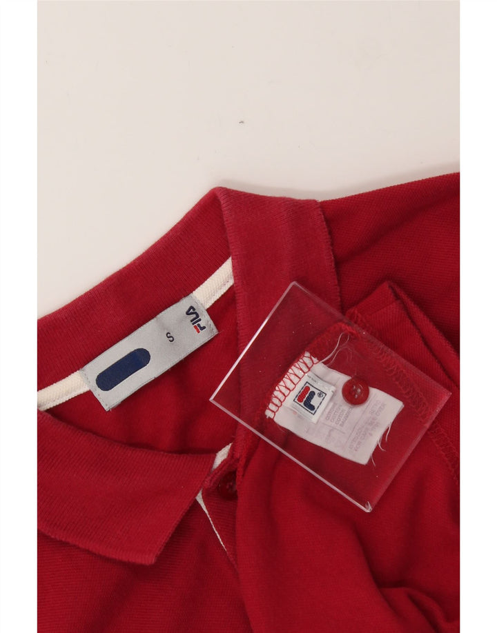 FILA Mens Polo Shirt Small Red Cotton Vintage Fila and Second-Hand Fila from Messina Hembry 