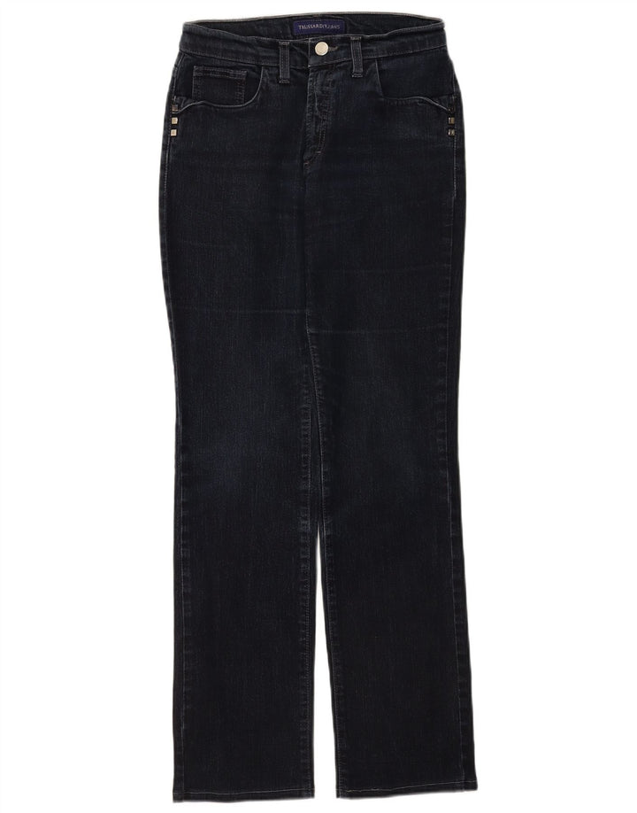 Trussardi Womens Straight Jeans W26 L30 Navy Blue Cotton