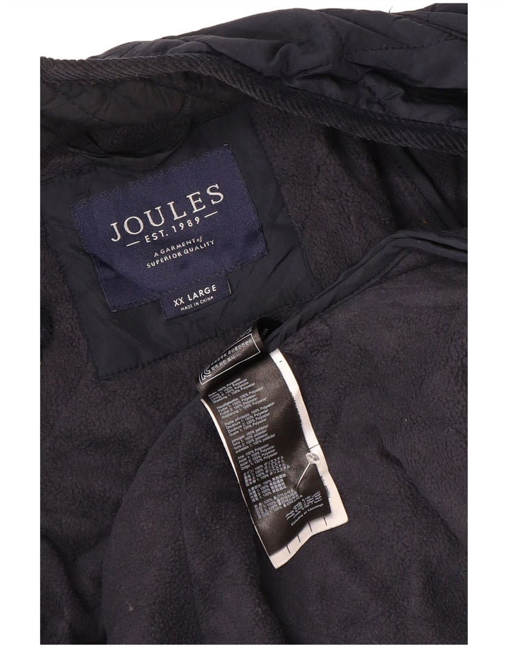 Joules Mens Quilted Jacket UK 44 2XL Navy Blue Polyester
