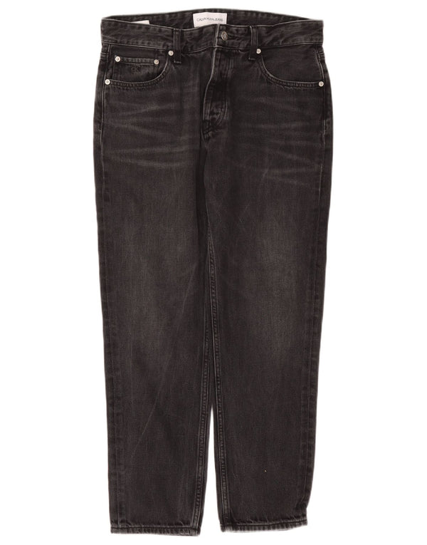 Calvin Klein Mens Straight Jeans W31 L27 Black Cotton
