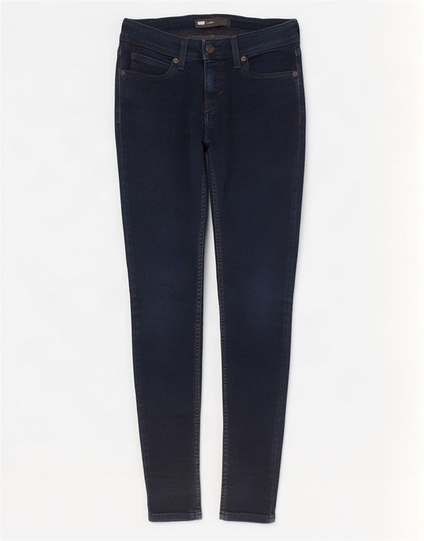 Levi's Womens Skinny Jeans W25 L30 Navy Blue Cotton