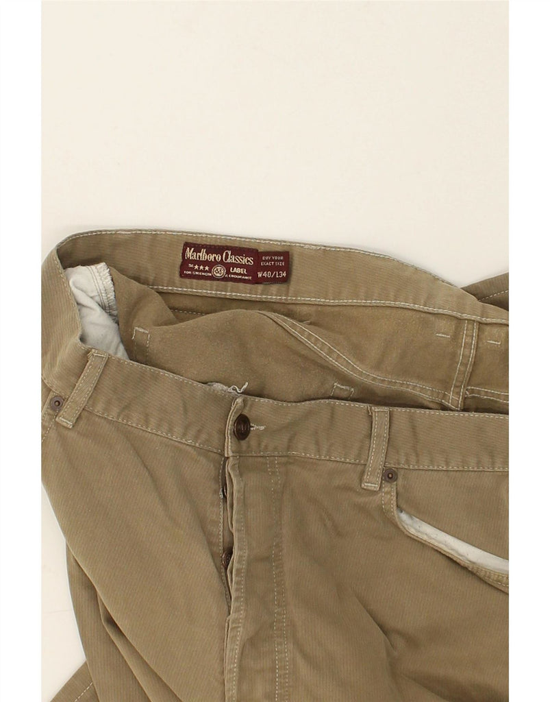 MARLBORO CLASSICS Mens Straight Casual Trousers W40 L29 Beige Cotton Vintage Marlboro Classics and Second-Hand Marlboro Classics from Messina Hembry 