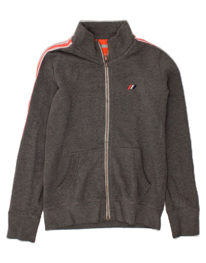 SUPERDRY Womens Graphic Tracksuit Top Jacket UK 8 Small Grey Colourblock Vintage Superdry and Second-Hand Superdry from Messina Hembry 