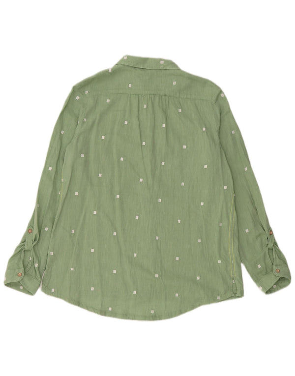 WHITE STUFF Womens Shirt UK 10 Small Green Spotted