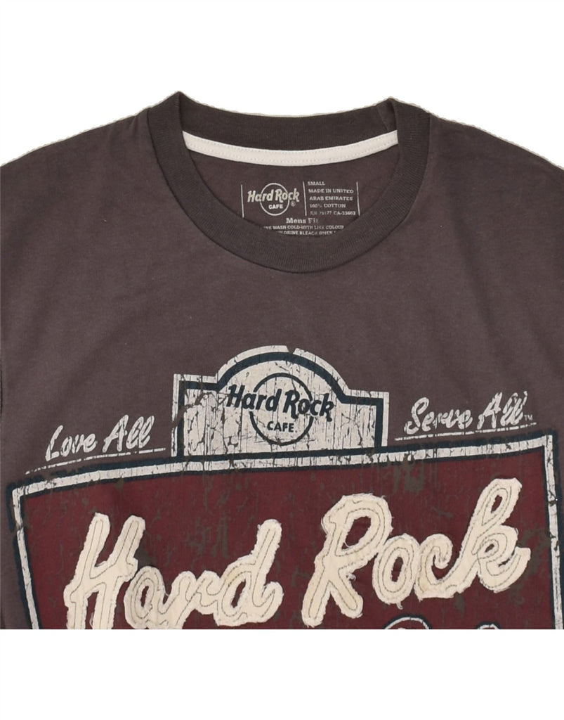 HARD ROCK CAFE Mens Dubai Graphic T-Shirt Top Small Brown Cotton | Vintage Hard Rock Cafe | Thrift | Second-Hand Hard Rock Cafe | Used Clothing | Messina Hembry 