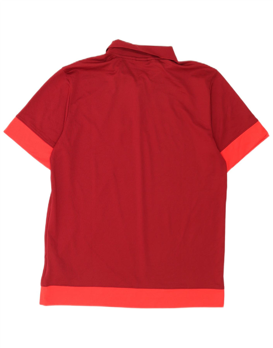 Nike Mens Dri Fit Polo Shirt Large Red Colourblock Polyester