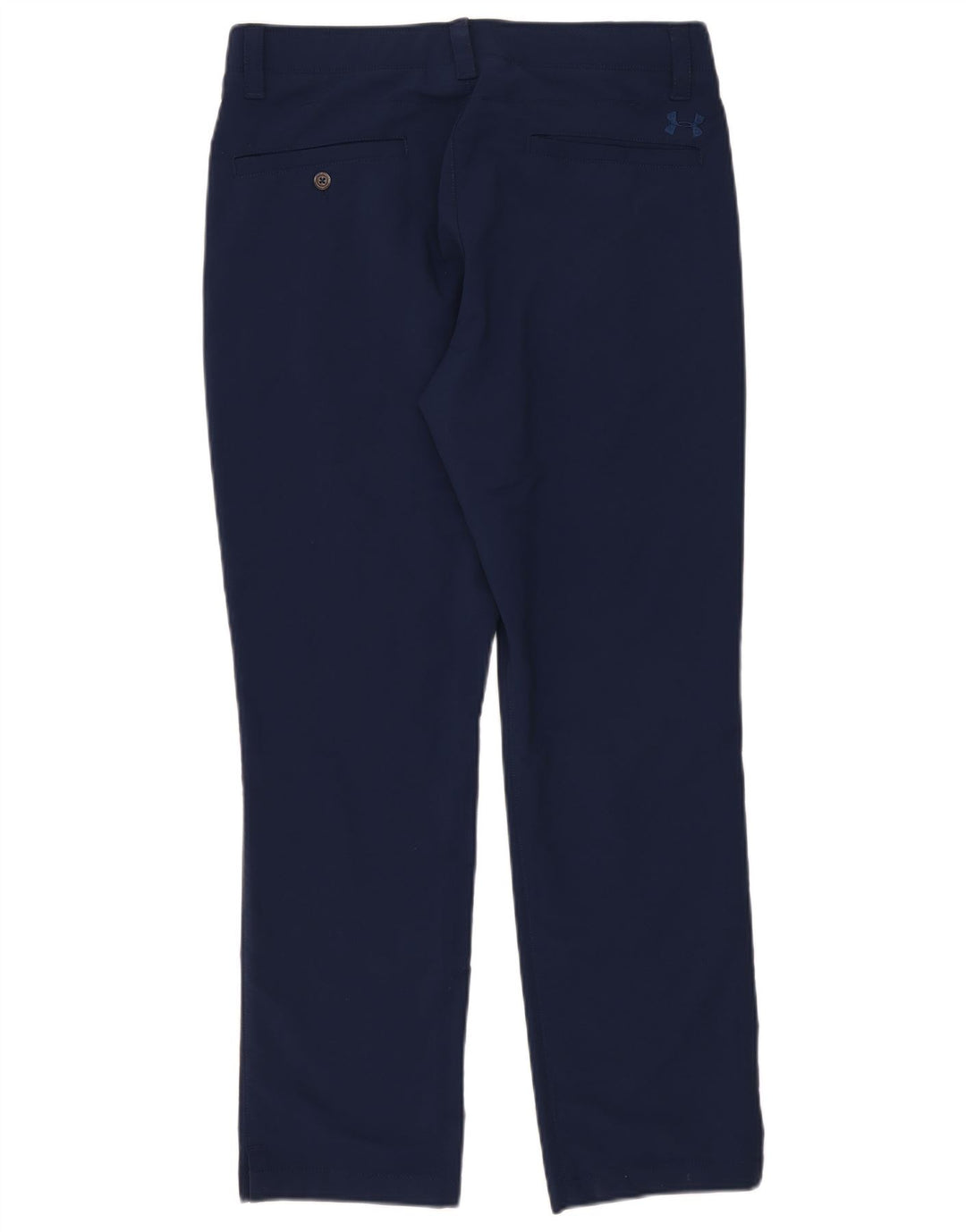 Under Armour Mens Straight Chino Trousers W34 L30 Navy Blue Polyester