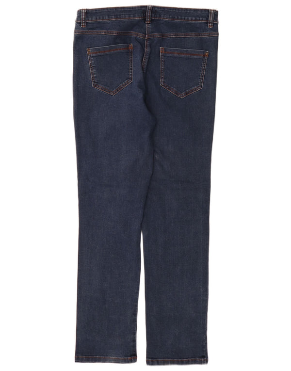 M&Co Womens Slim Jeans UK 14 Large W32 L31 Navy Blue Cotton