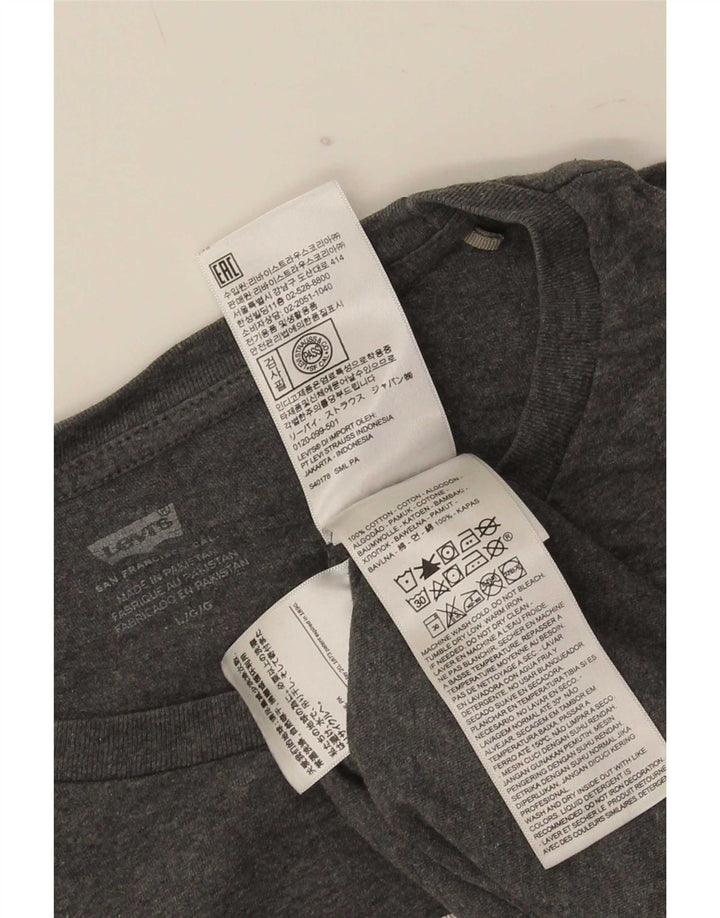 Levi's Mens Graphic T-Shirt Top Large Grey Cotton