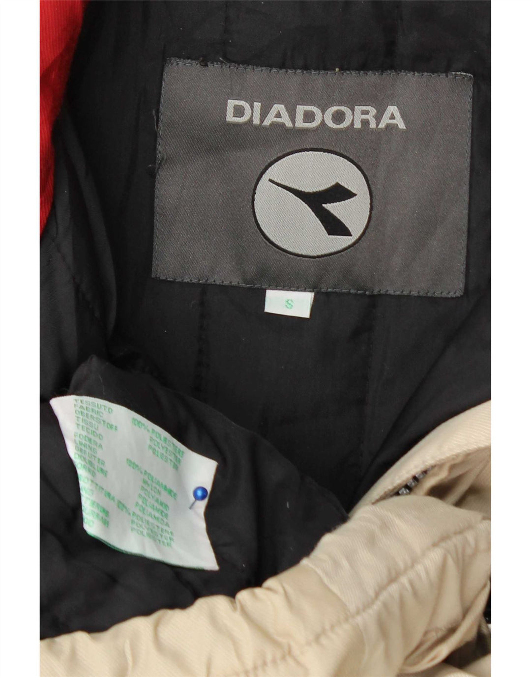 Diadora Mens Graphic Ski Jacket Small White Colourblock Polyester
