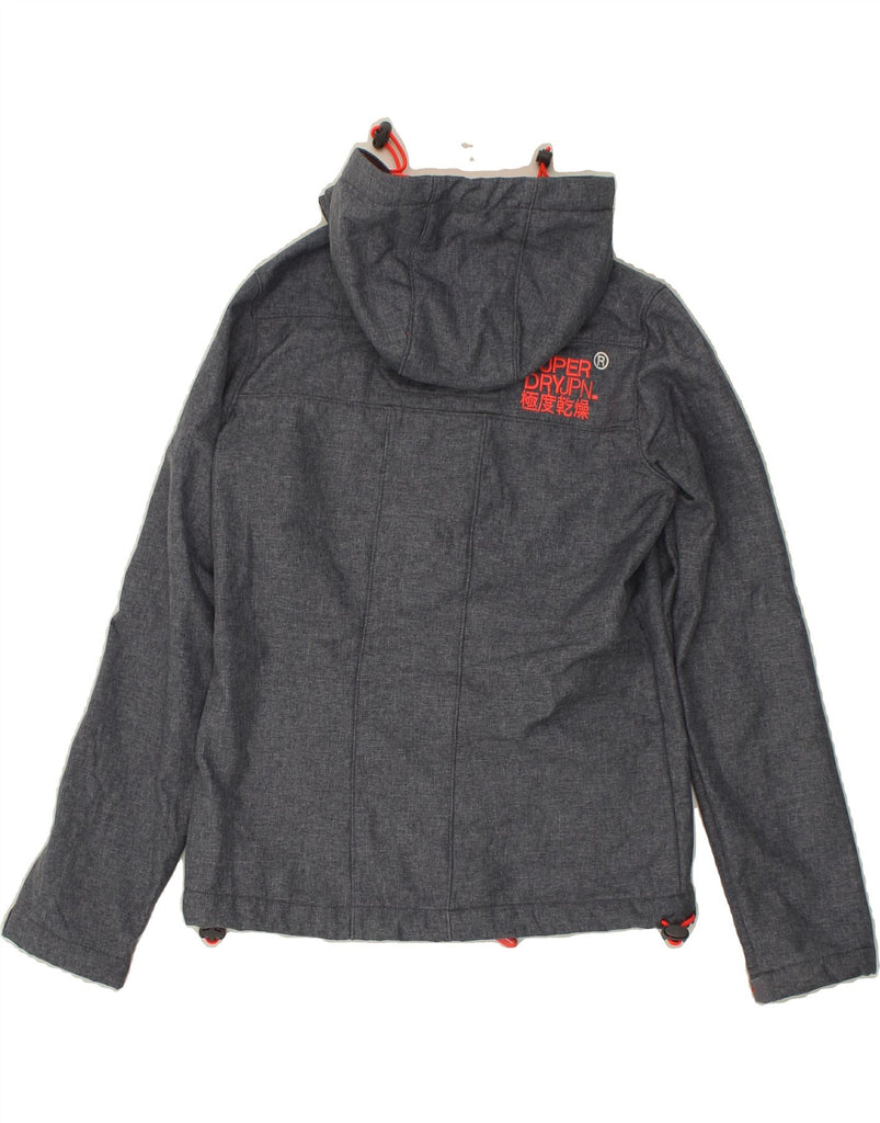 SUPERDRY Womens Windtrekker Hooded Windbreaker Jacket UK 10 Small Grey | Vintage Superdry | Thrift | Second-Hand Superdry | Used Clothing | Messina Hembry 