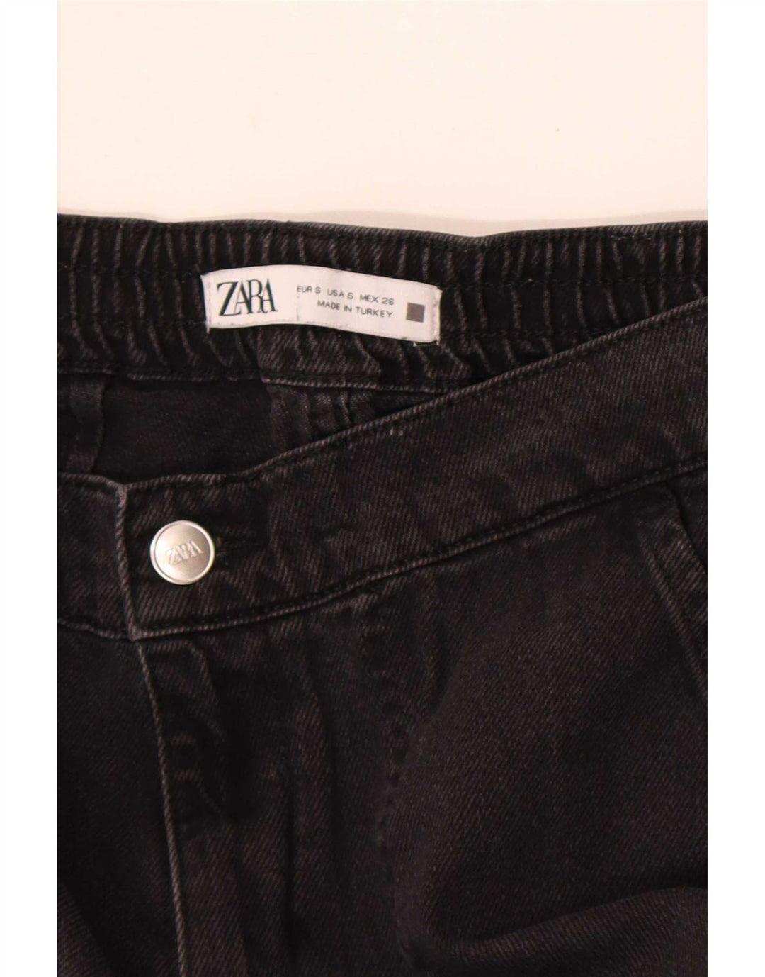 Zara Womens Cargo Wide Leg Jeans Small W26 L28 Black