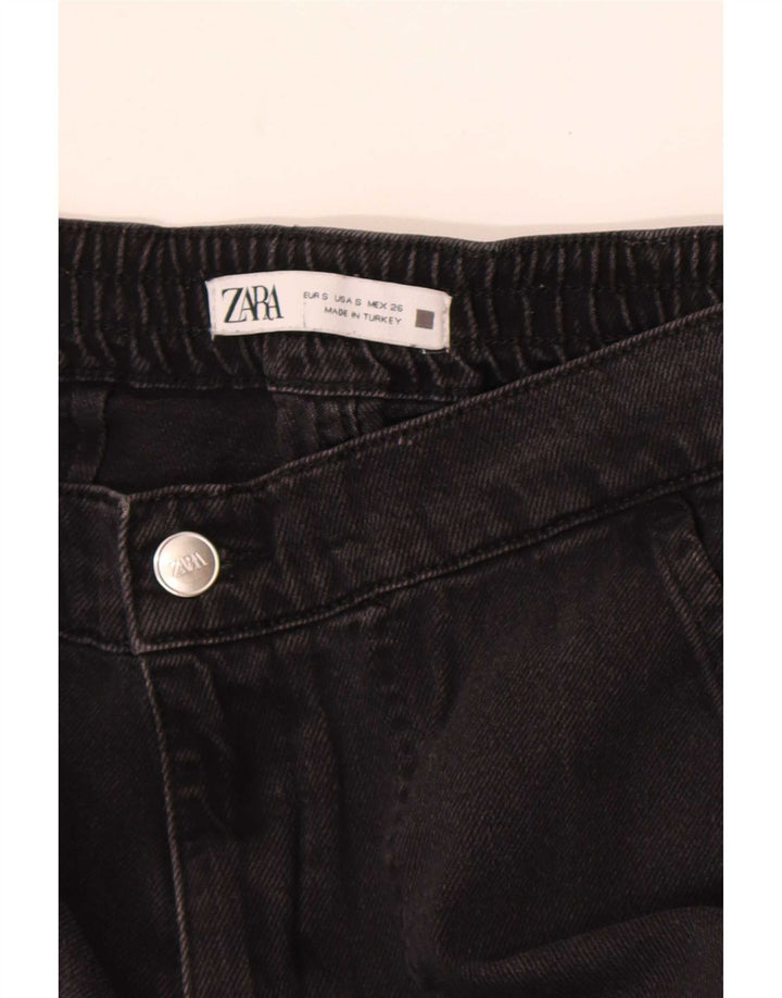 Zara Womens Cargo Wide Leg Jeans Small W26 L28 Black