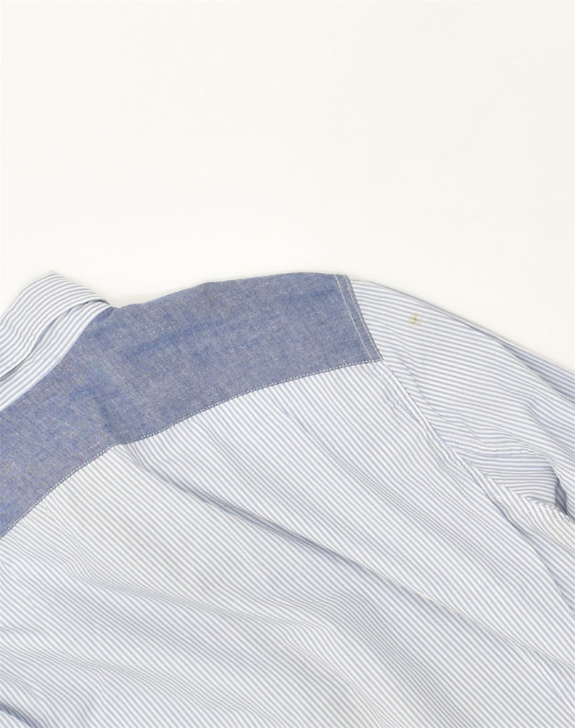 DANIELE ALESSANDRINI Mens Shirt Medium Blue Pinstripe Cotton | Vintage Daniele Alessandrini | Thrift | Second-Hand Daniele Alessandrini | Used Clothing | Messina Hembry 