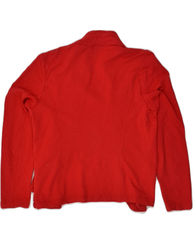 TOMMY HILFIGER Womens Cardigan Sweater UK 14 Medium Red Cotton | Vintage Tommy Hilfiger | Thrift | Second-Hand Tommy Hilfiger | Used Clothing | Messina Hembry 