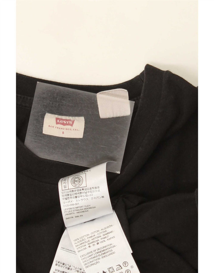 Levi's Womens T-Shirt Top UK 10 Small Black Cotton