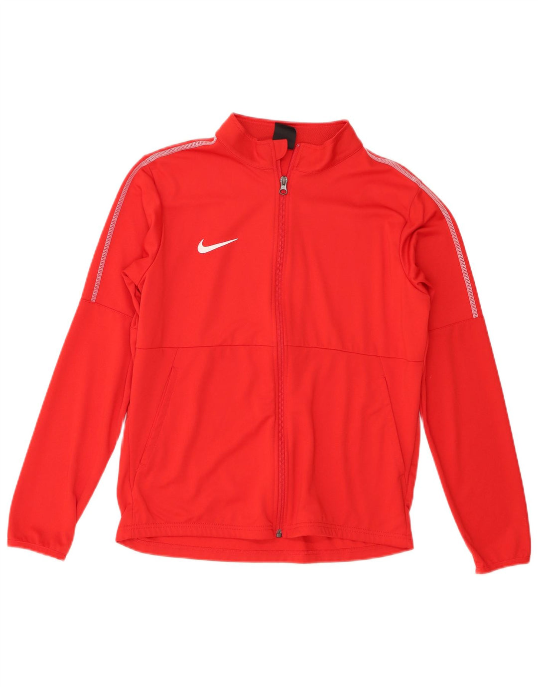 Nike Boys Dri Fit Tracksuit Top Jacket 13-14 Years XL Red Polyester