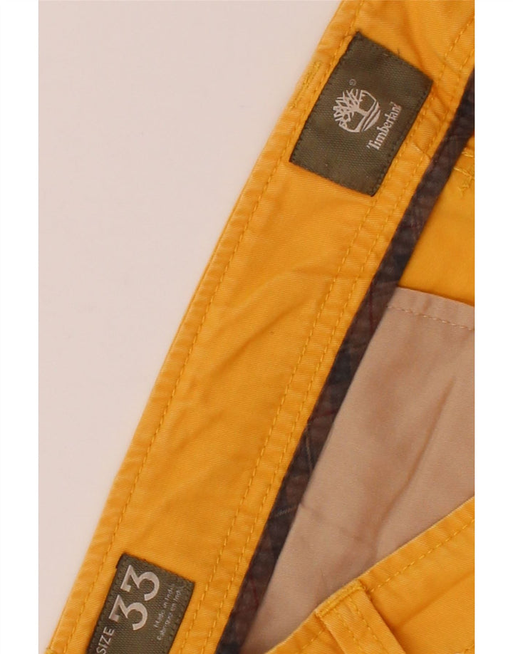 TIMBERLAND Mens Chino Shorts W33 Medium  Yellow Cotton Vintage Timberland and Second-Hand Timberland from Messina Hembry 