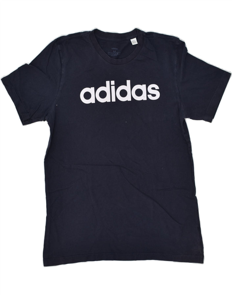 ADIDAS Mens Graphic T-Shirt Top Medium Navy Blue Cotton | Vintage Adidas | Thrift | Second-Hand Adidas | Used Clothing | Messina Hembry 