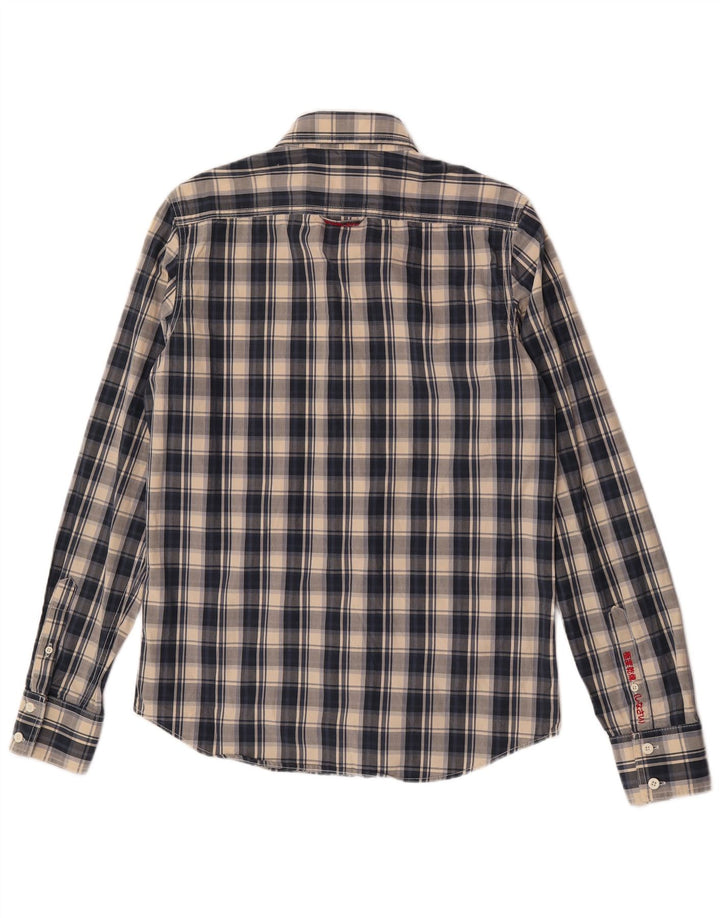 Superdry Mens Shirt Large Blue Check Cotton