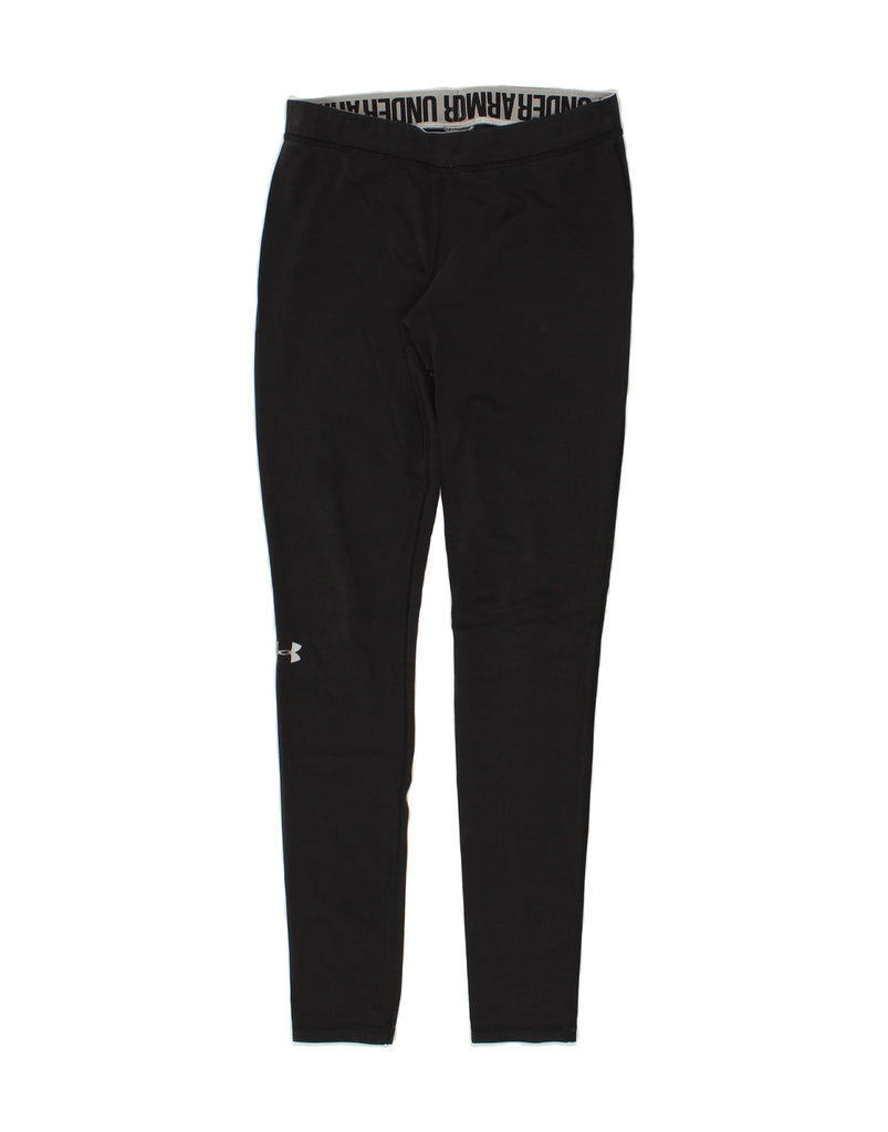 UNDER ARMOUR Womens Leggings UK 10 Small Black | Vintage Under Armour | Thrift | Second-Hand Under Armour | Used Clothing | Messina Hembry 