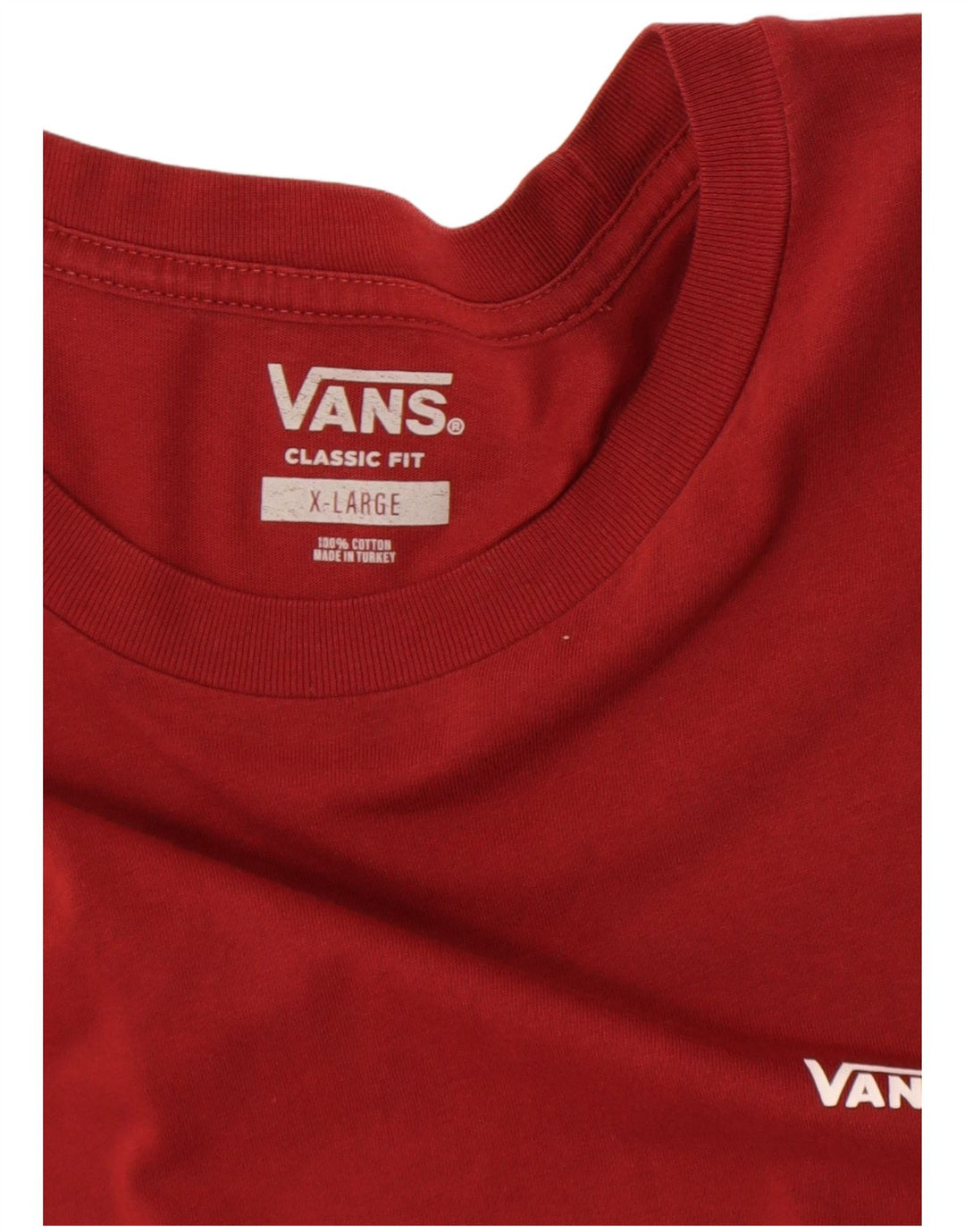 Vans Mens Classic Fit T-Shirt Top XL Red Cotton