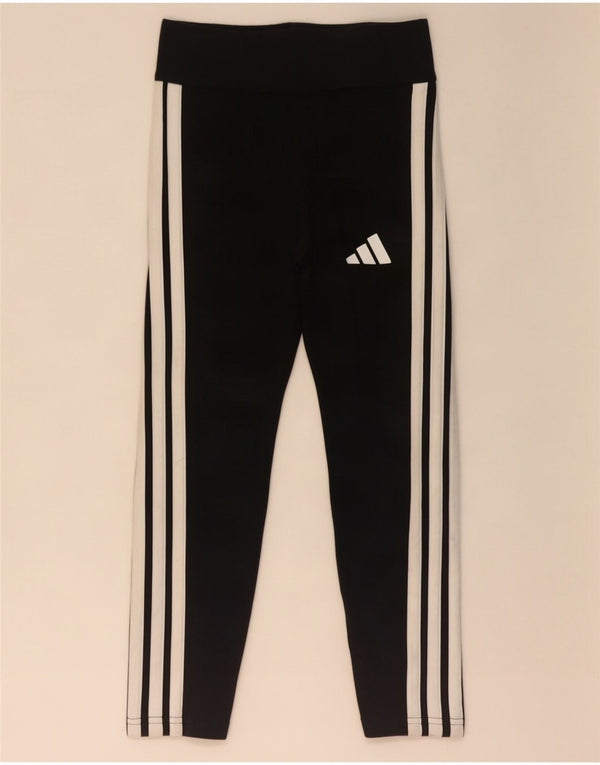 Adidas Girls Leggings 9-10 Years Black Cotton