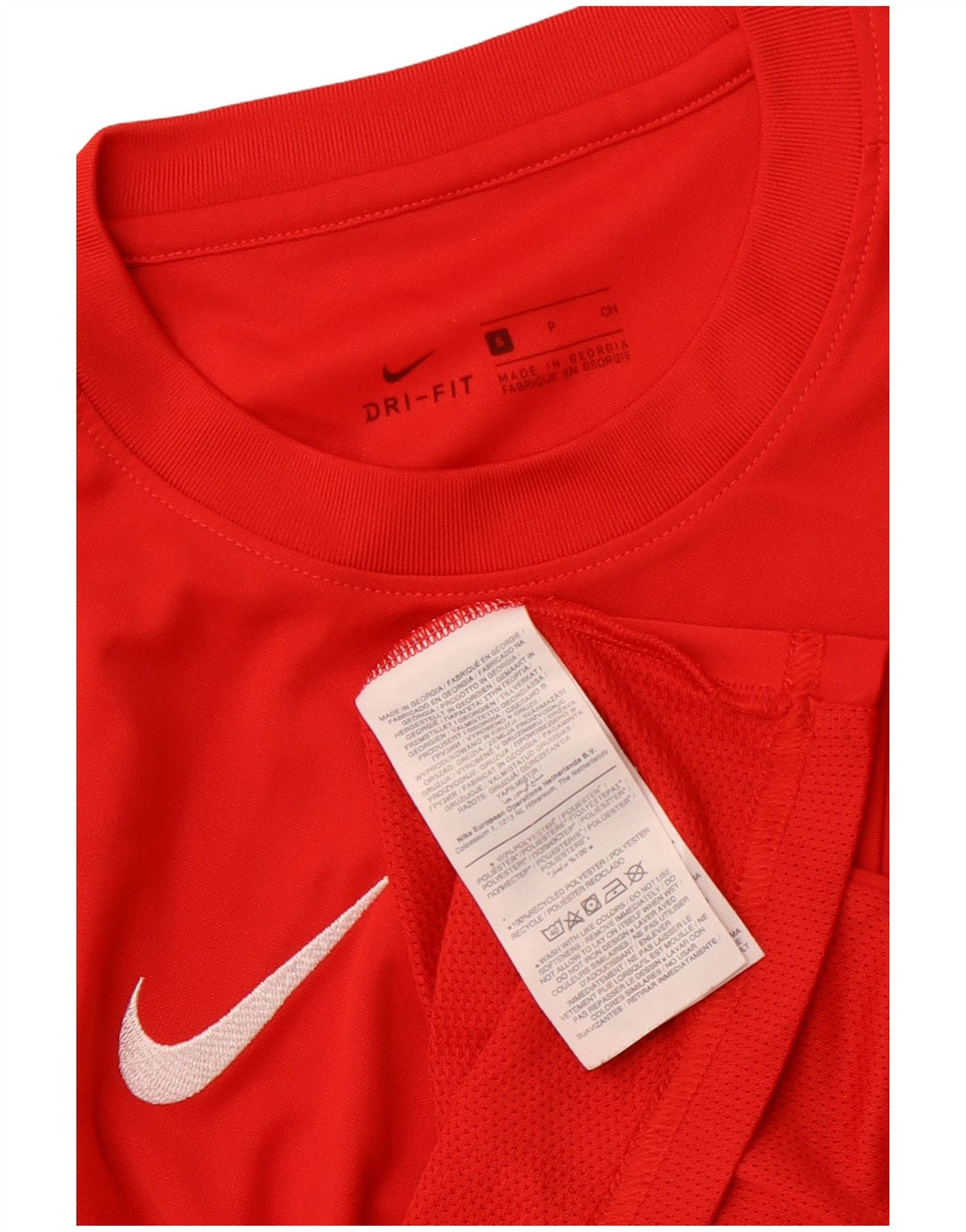NIKE Mens Dri Fit T-Shirt Top Small Red Polyester