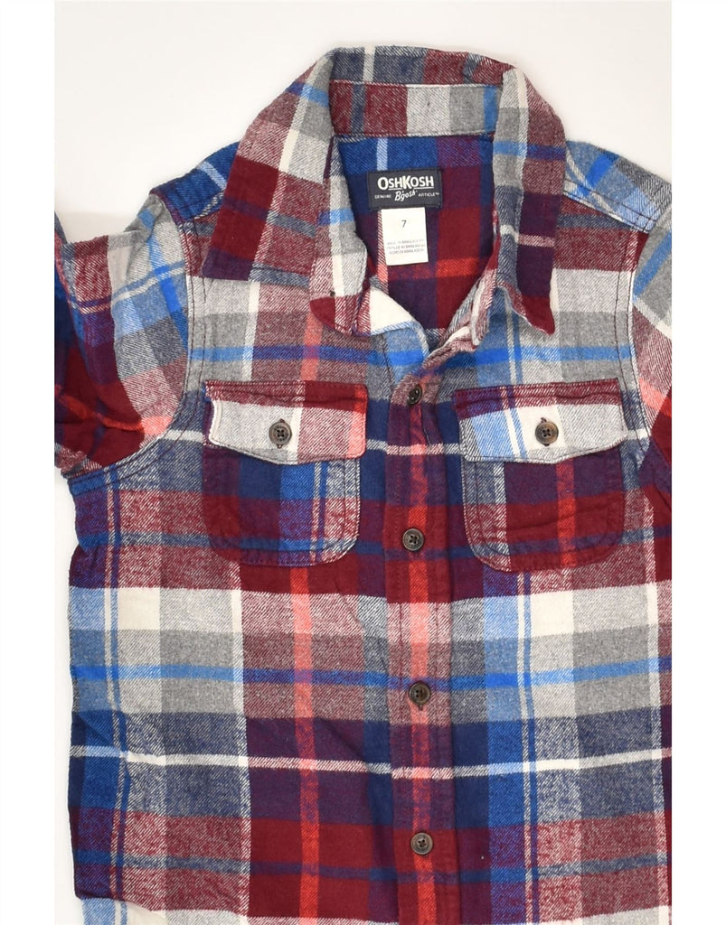 OSH KOSH Boys Flannel Shirt 6-7 Years Red Check Cotton | Vintage Osh Kosh | Thrift | Second-Hand Osh Kosh | Used Clothing | Messina Hembry 