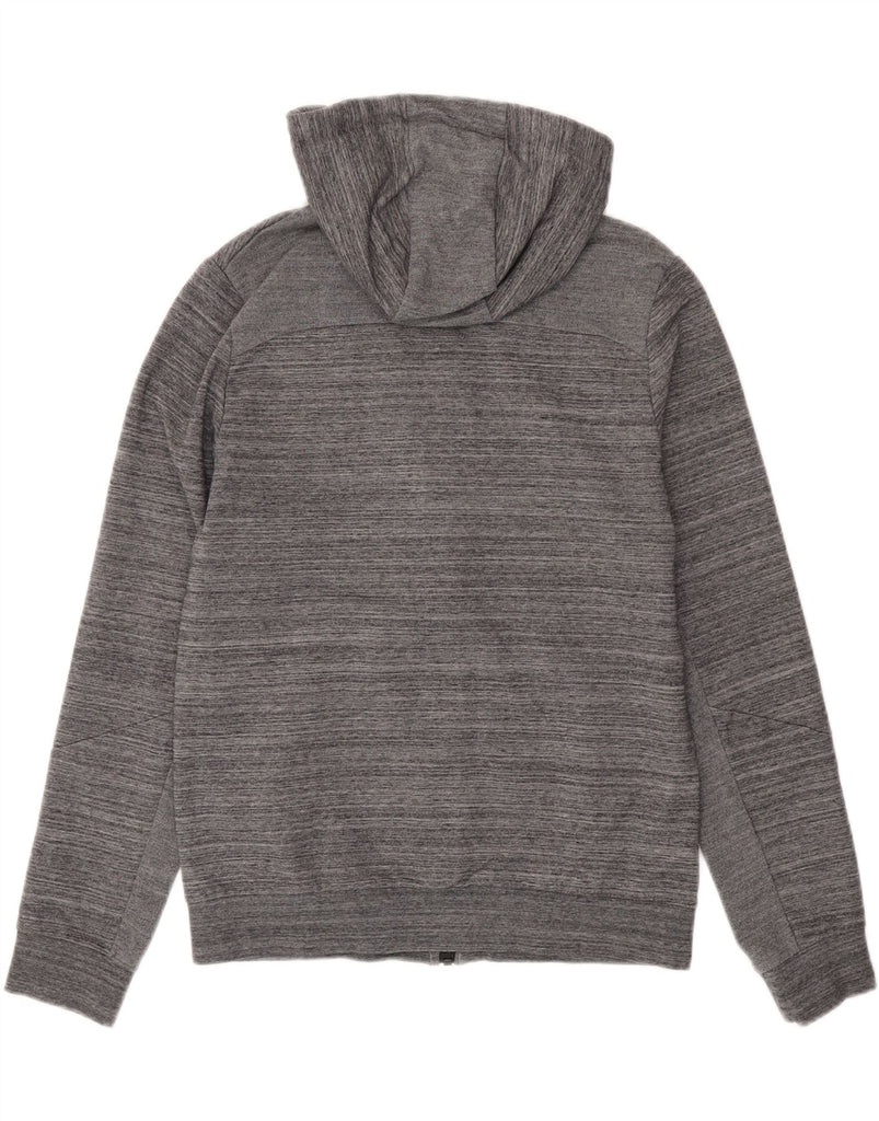 LOTTO Mens Zip Hoodie Sweater Small Grey Pinstripe Cotton Vintage Lotto and Second-Hand Lotto from Messina Hembry 