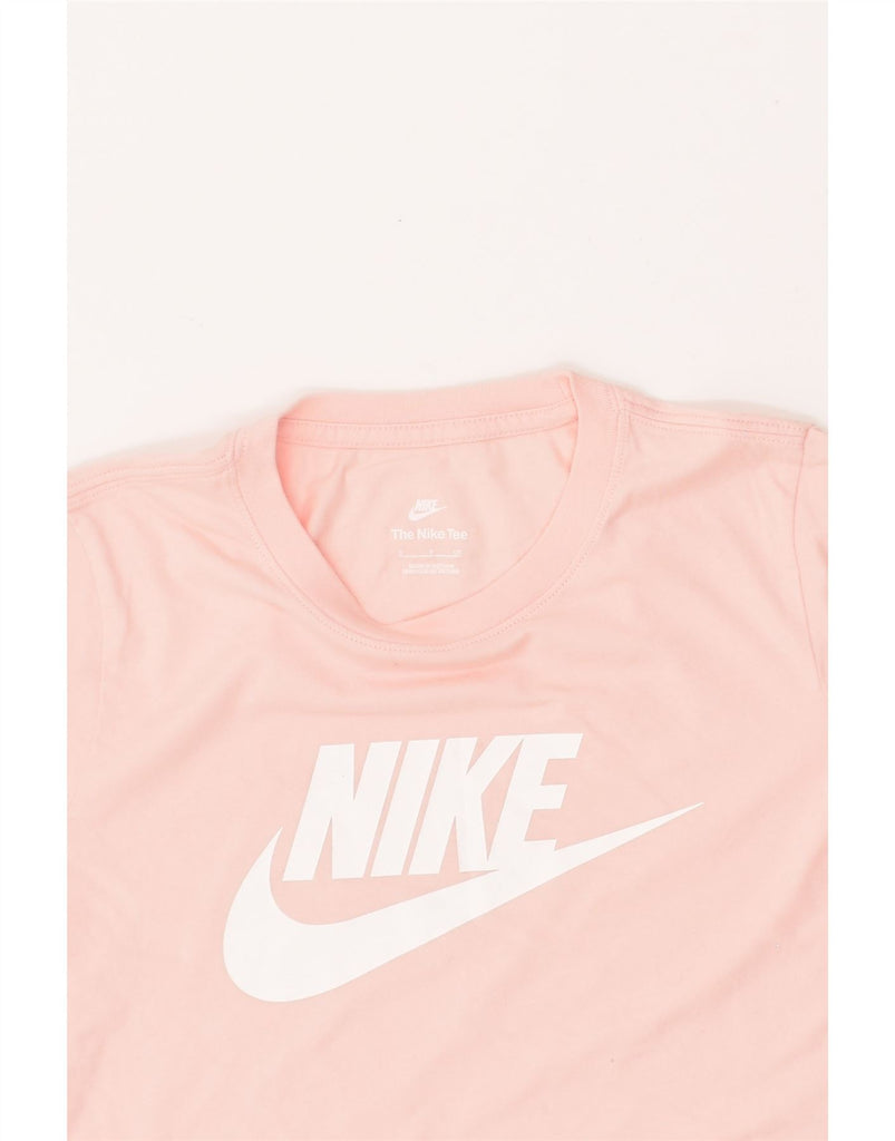 NIKE Womens Graphic T-Shirt Top UK 10 Small Pink Cotton | Vintage Nike | Thrift | Second-Hand Nike | Used Clothing | Messina Hembry 