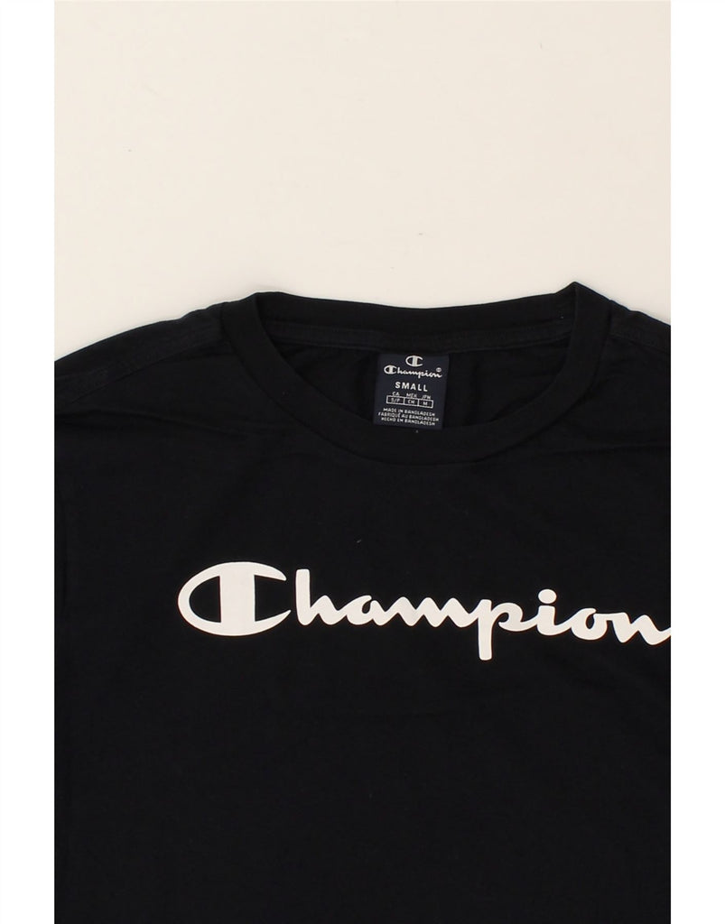 CHAMPION Mens Graphic T-Shirt Top Small Navy Blue Cotton | Vintage Champion | Thrift | Second-Hand Champion | Used Clothing | Messina Hembry 