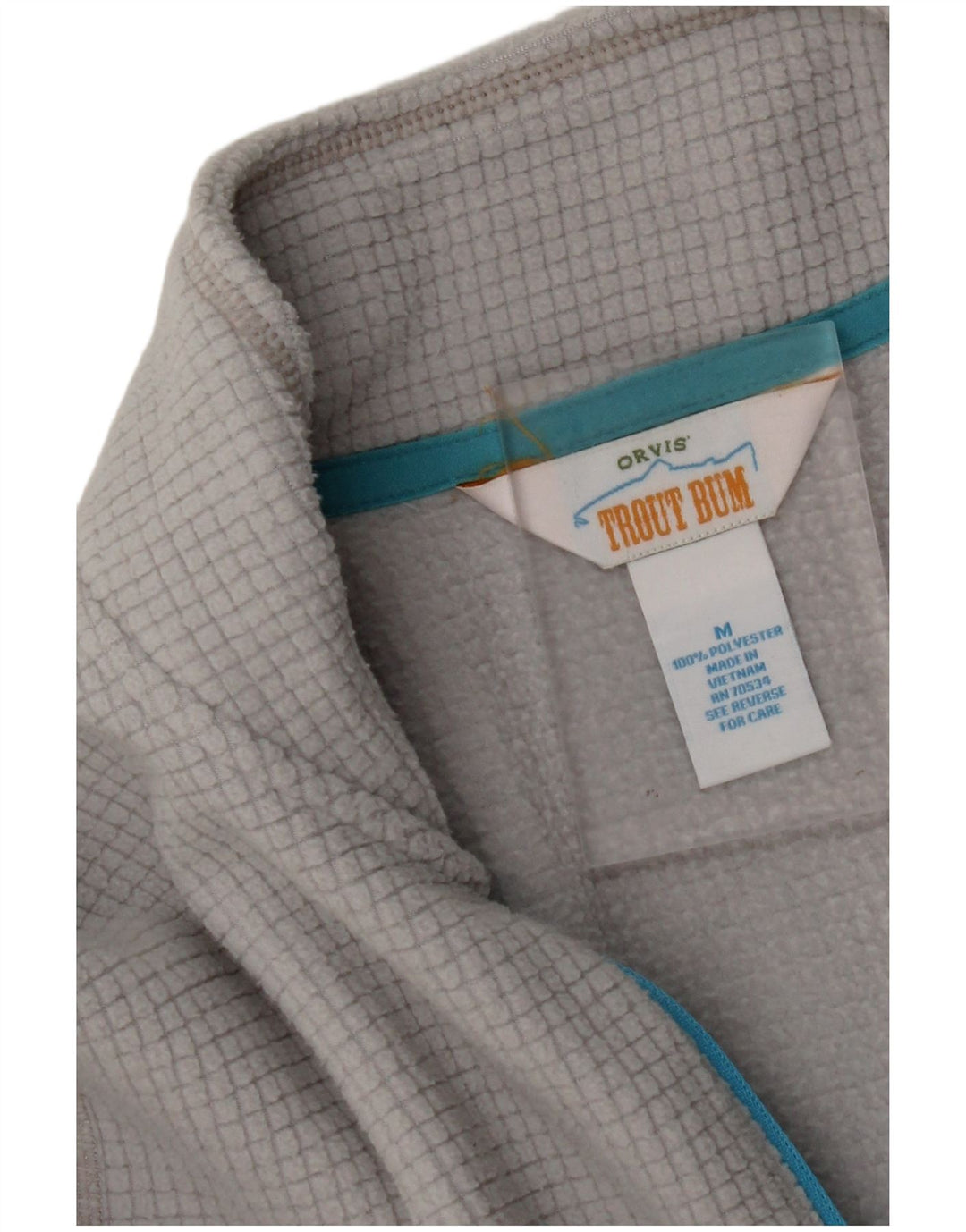 ORVIS Mens Zip Neck Fleece Jumper Medium Grey Polyester
