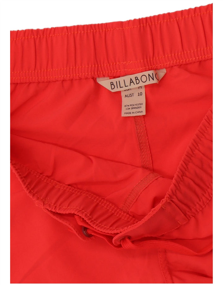 Billabong Womens Graphic Swimming Shorts UK 14 Medium  Red Polyester
