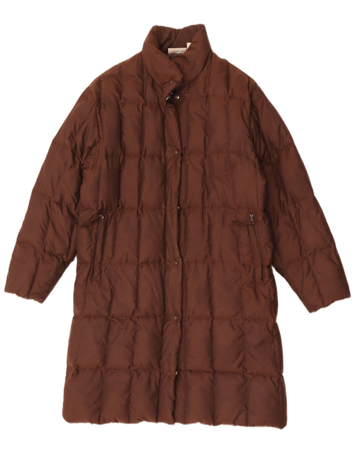 Sergio Tacchini Womens Oversized Padded Coat UK 10 Small Brown Polyamide