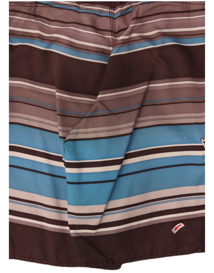 BILLABONG Mens Graphic Swimming Shorts Medium Grey Striped Polyester