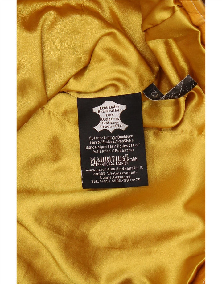 GIPSY Womens Leather Jacket UK 10 Small Yellow Leather Vintage Gipsy and Second-Hand Gipsy from Messina Hembry 