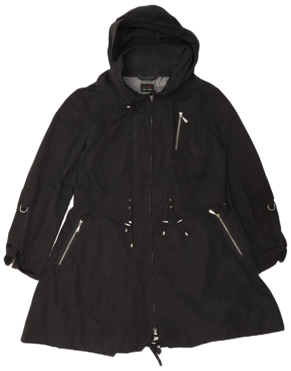 FUCHS & SCHMITT Womens Hooded Parka Jacket UK 12 Medium Black