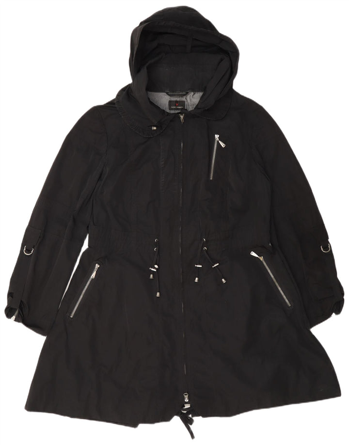 FUCHS & SCHMITT Womens Hooded Parka Jacket UK 12 Medium Black