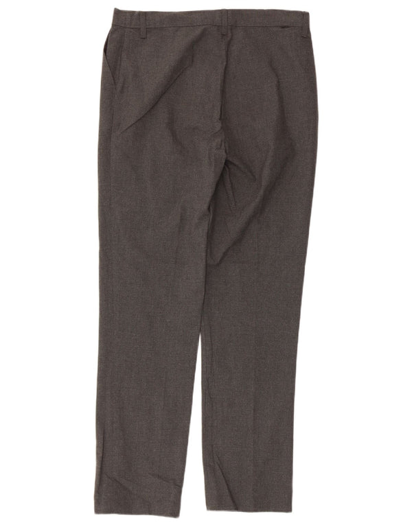 Marks & Spencer Girls Slim Suit Trousers 14-15 Years W30 L28 Grey Polyester