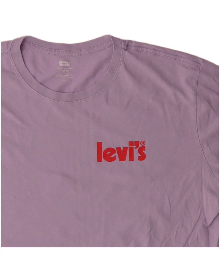 Levi's Mens Relaxed Fit Graphic T-Shirt Top Large Pink Cotton