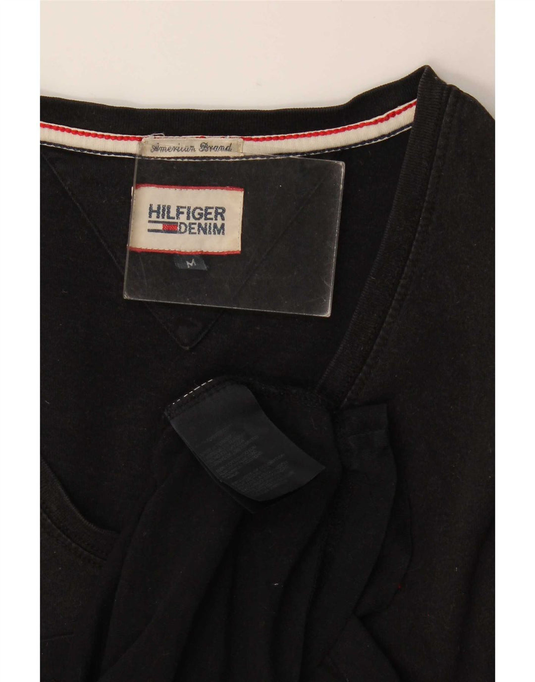 Tommy Hilfiger Mens T-Shirt Top Medium Black Cotton