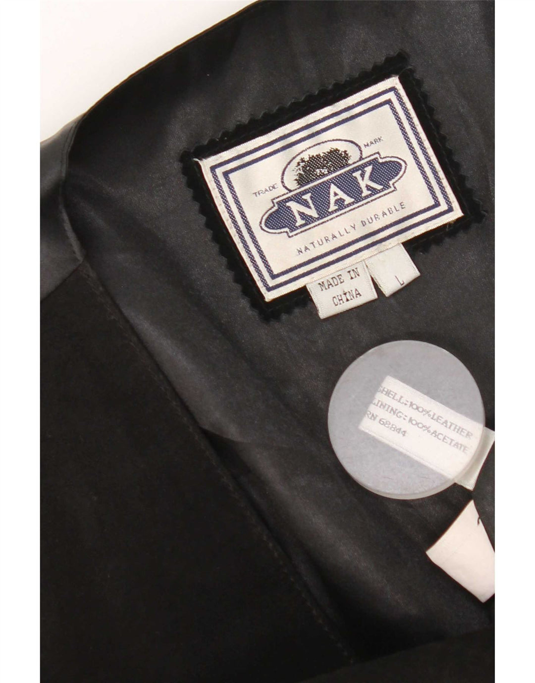 Vintage Mens Leather Waistcoat Large Black