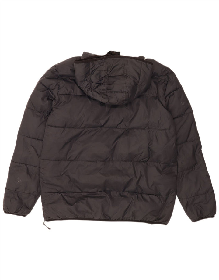 Champion Mens Hooded Padded Anorak Jacket UK 40 Large Black Polyamide
