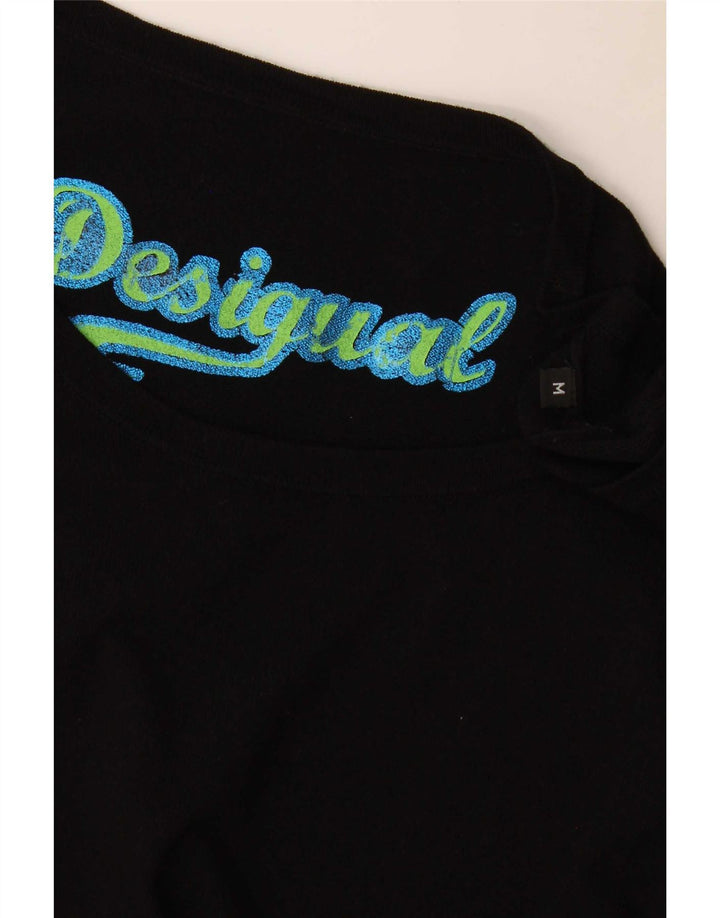 Desigual Womens Graphic Sheath Dress UK 12 Medium Black Geometric