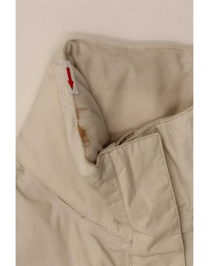 The North Face Womens Hooded Rain Jacket UK 14 Medium White Nylon