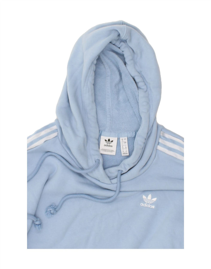 ADIDAS Womens Crop Hoodie Jumper UK 8 Small  Blue | Vintage Adidas | Thrift | Second-Hand Adidas | Used Clothing | Messina Hembry 