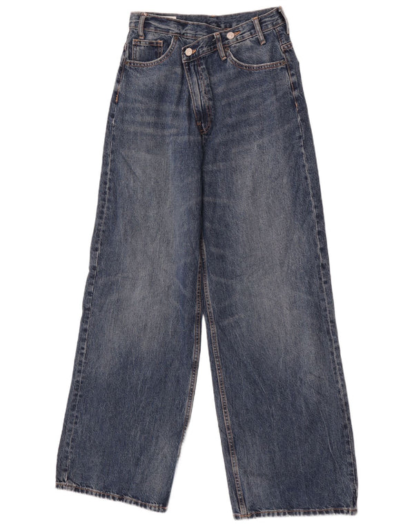 Zara Womens Wide Leg Jeans EU 36 XS W26 L32 Blue