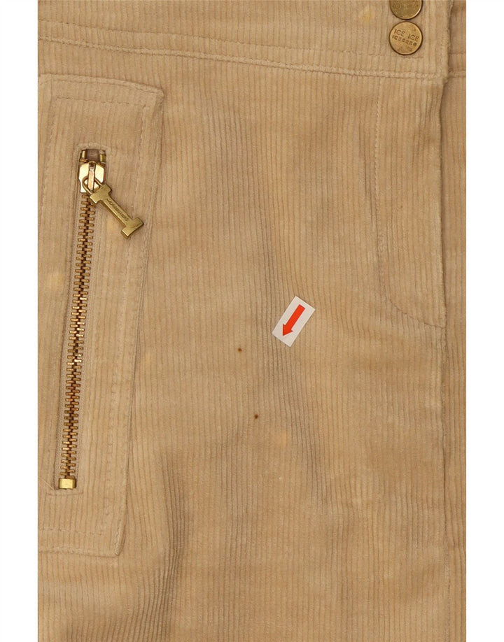 Iceberg Womens Mini Corduroy Skirt W28 Medium Beige Cotton