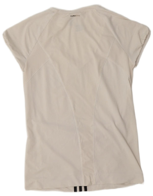 Adidas Womens Clima 365 T-Shirt Top UK 10 Small White Polyester